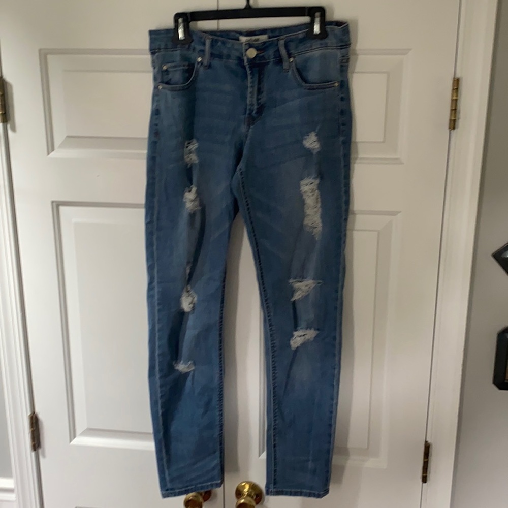Refuge women’s distressed stretch skinny jean-8